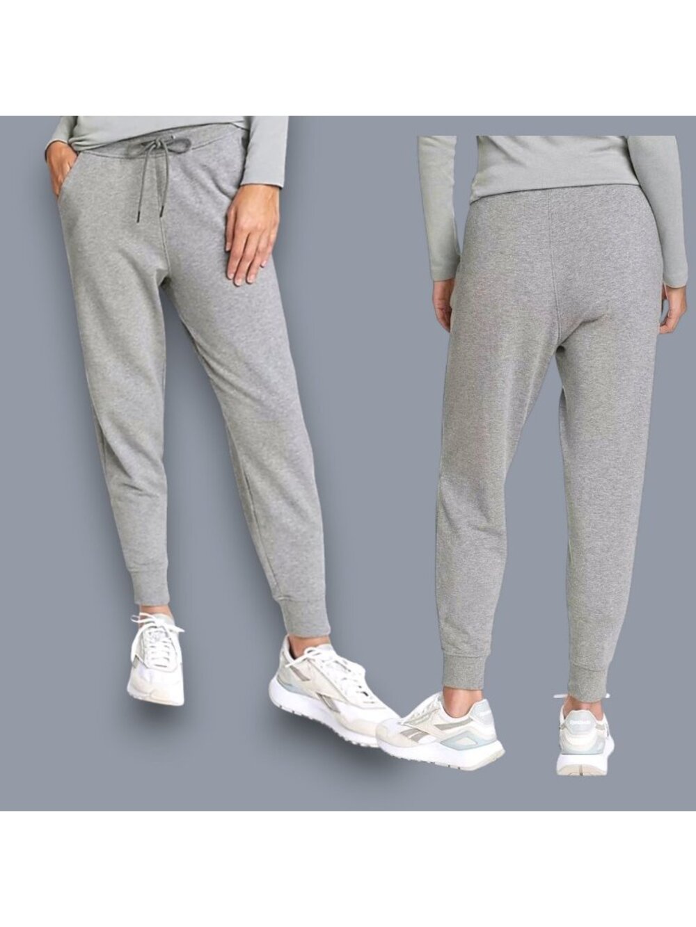 NEW! Eddie Bauer Cozy Camp Fleece Joggers Women's 2X Gray Pants